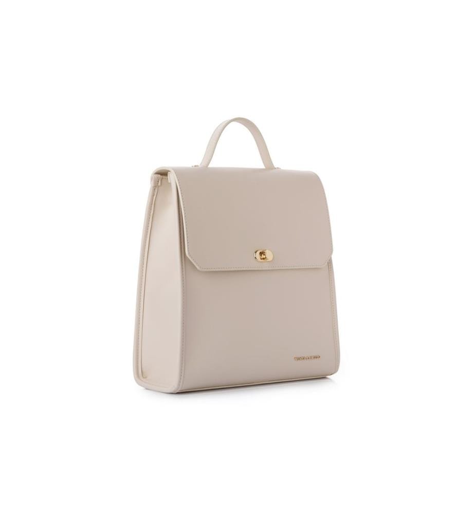 Sac à dos, 100 % cuir polyvinyle, blanc