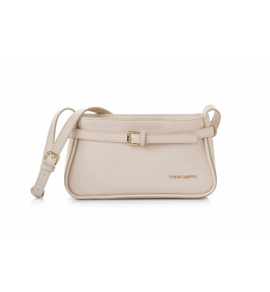 Sac bandoulière, 100 % cuir polyvinyle, blanc