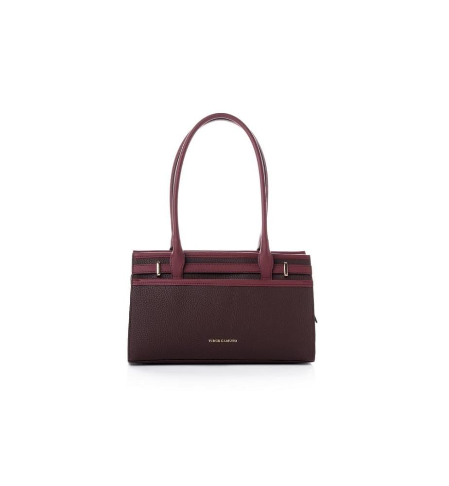 Sac bandoulière, 100 % cuir polyvinyle, bordeaux
