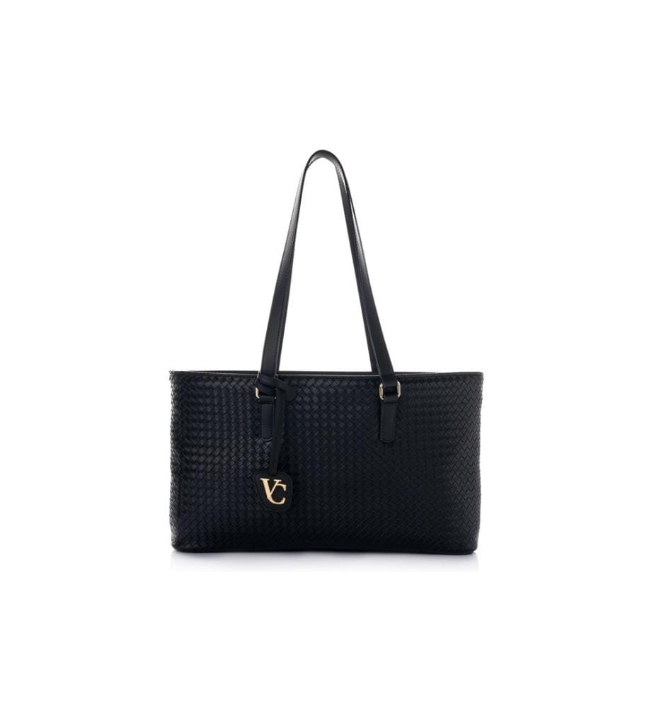 Sac cabas, 100 % cuir polyvinyle, noir