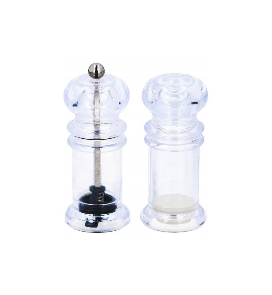 Moulin à sel et poivre alpina 2 pièces, 10 cm, transparent