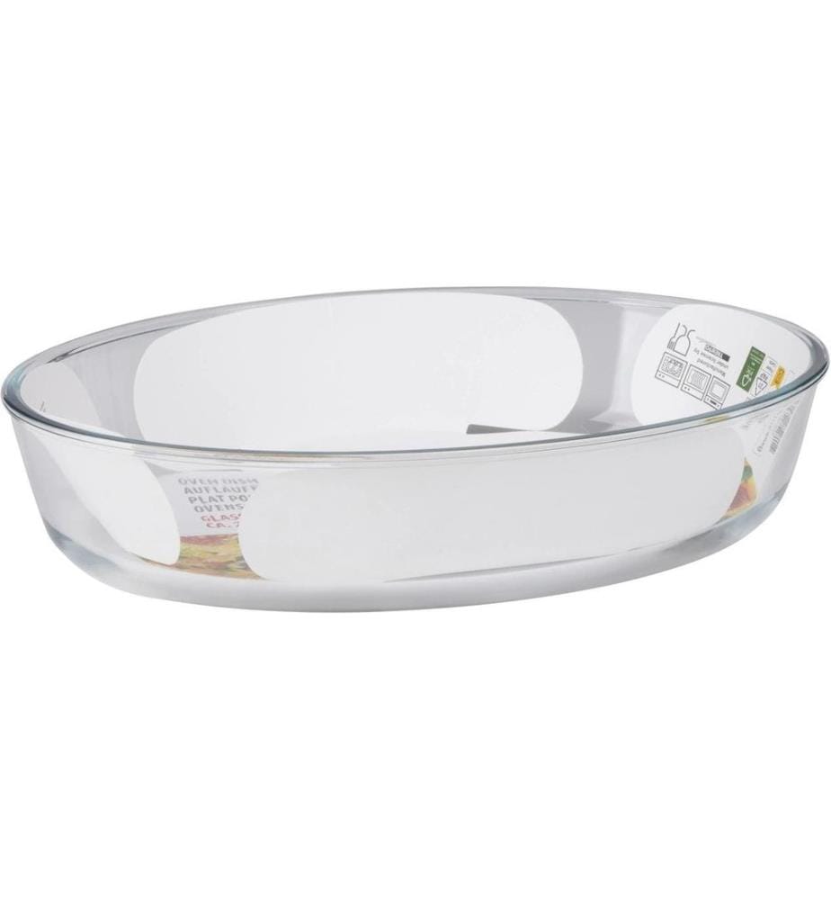 alpina Plat à gratin 2,4 l Ovale, Transparent