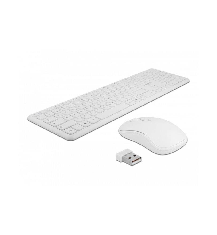 Ensemble clavier-souris sans fil Delock 12703 Blanc