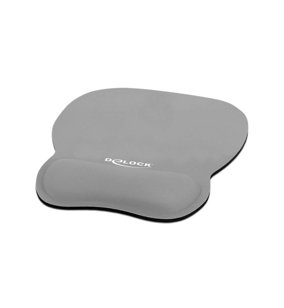 Tapis de souris ergonomique Delock avec repose-poignet gris
