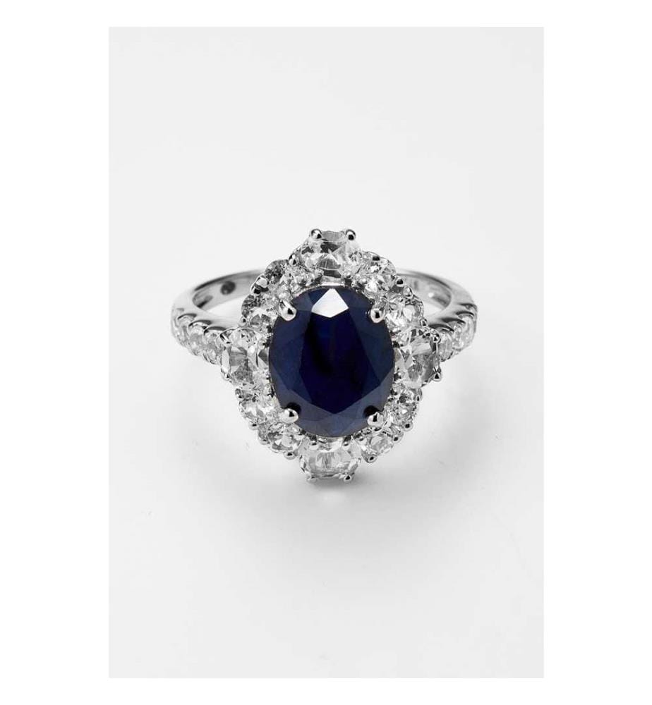 Bague - Argenté et bleu