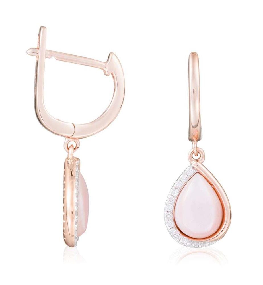 Boucles d'oreilles Goutte Rose - Or rose