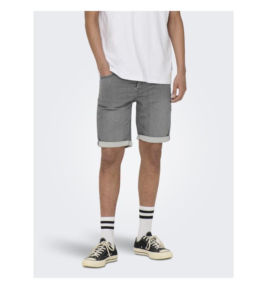 Short en denim - Gris