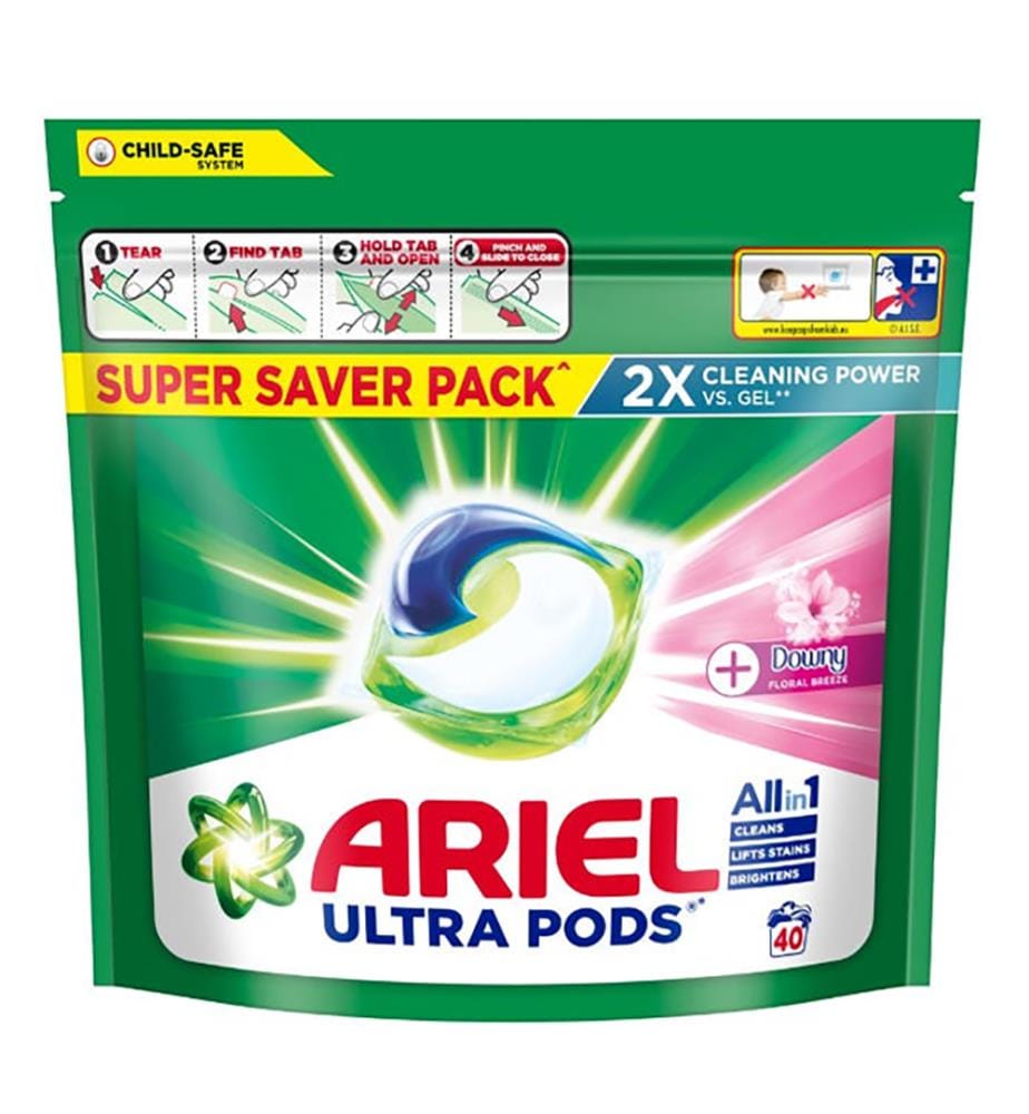 3 x Pods Lessive Touch of Downy  764 g (40 Lavages)