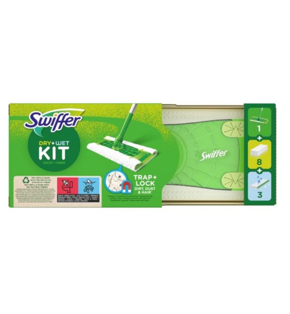 6 x Kit Balai Standard  1 Manche + 8 Lingettes + 3 Lingettes Humides