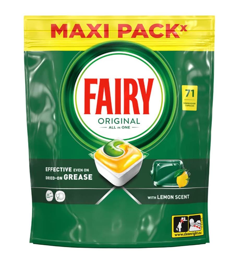 4 x Tablettes Lave-Vaisselle Original All-in-One Lemon  959 g (71 Tablettes)