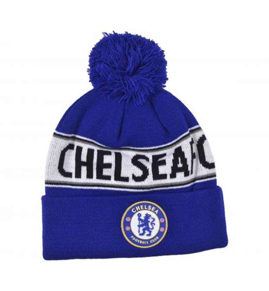 Chelsea FC - Bonnet à pompon motif/style texte