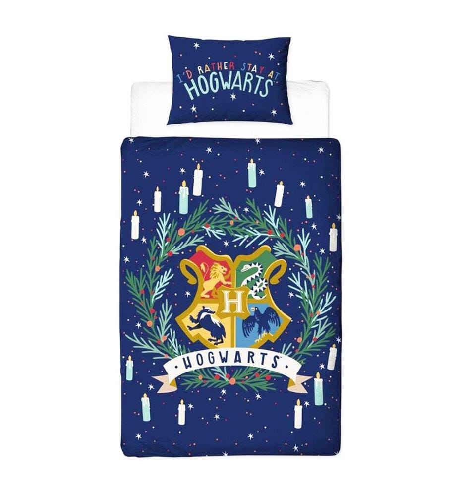 Harry Potter - Parure de lit I´D RATHER STAY AT HOGWARTS Single