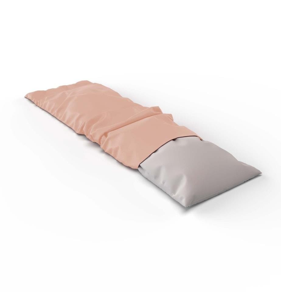 LOTUS - Coussin pour dormir sur le côté Housse satin uni abricot
