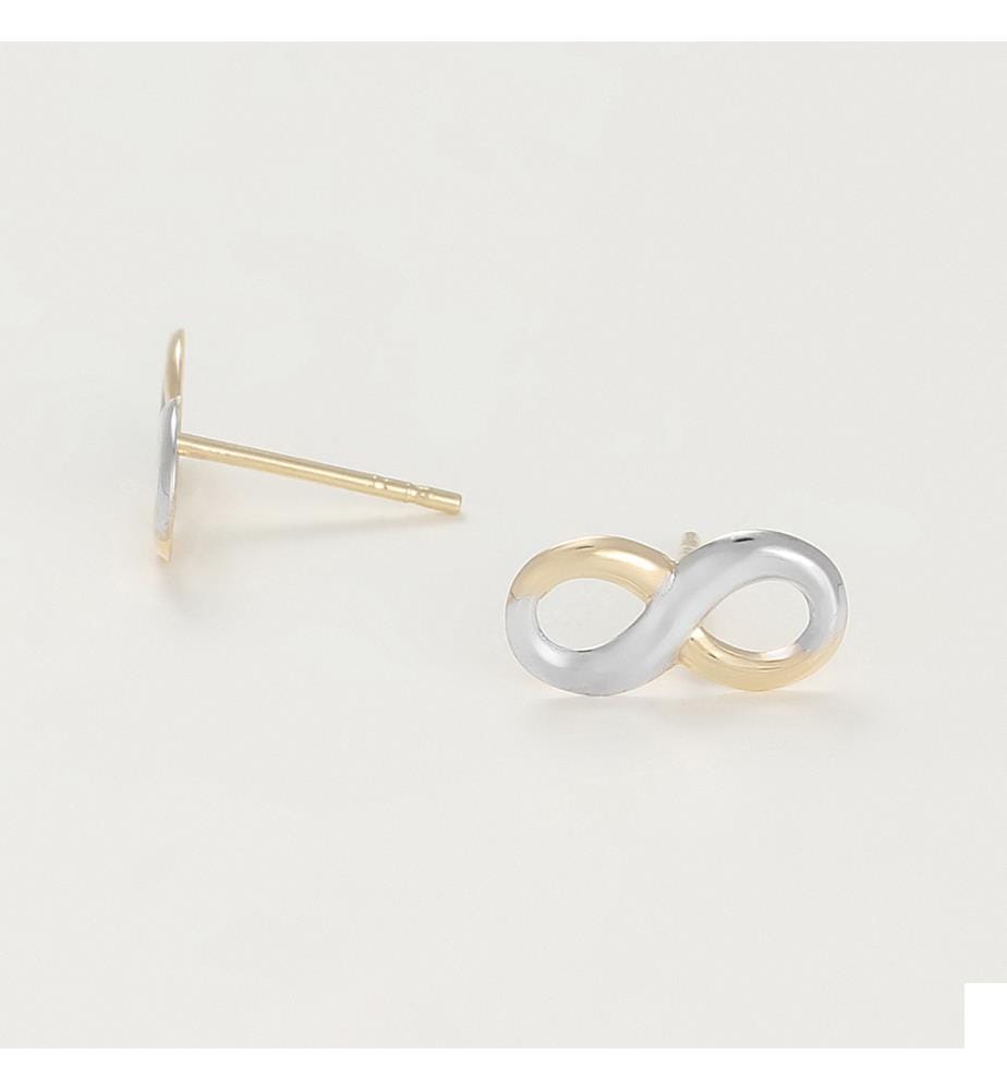 Boucles d'oreilles Infinity - Or Bicolore