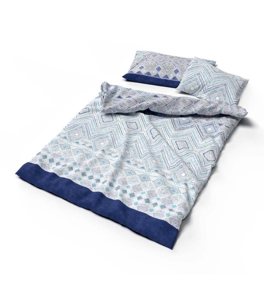 Parure de lit en bambou Lindsey turquoise - 240 x 240 cm