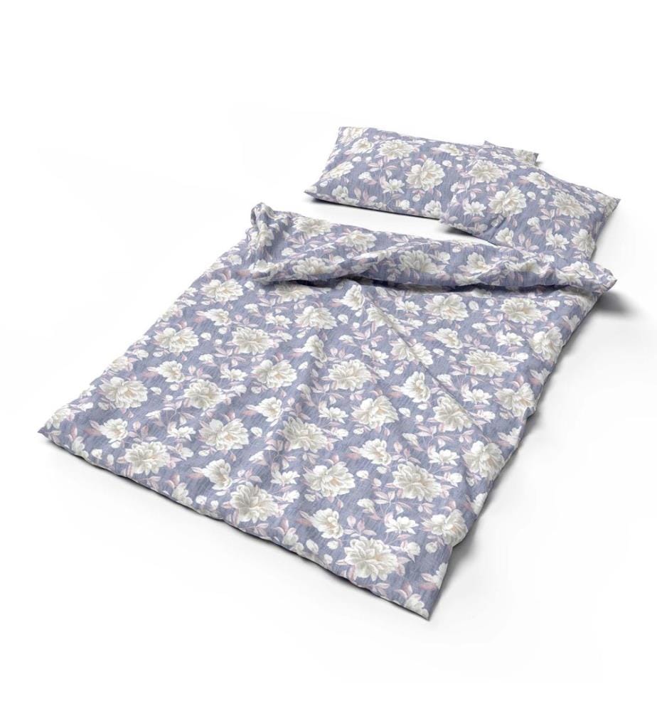 Parure de lit en bambou Moana bleu - 160 x 210 cm