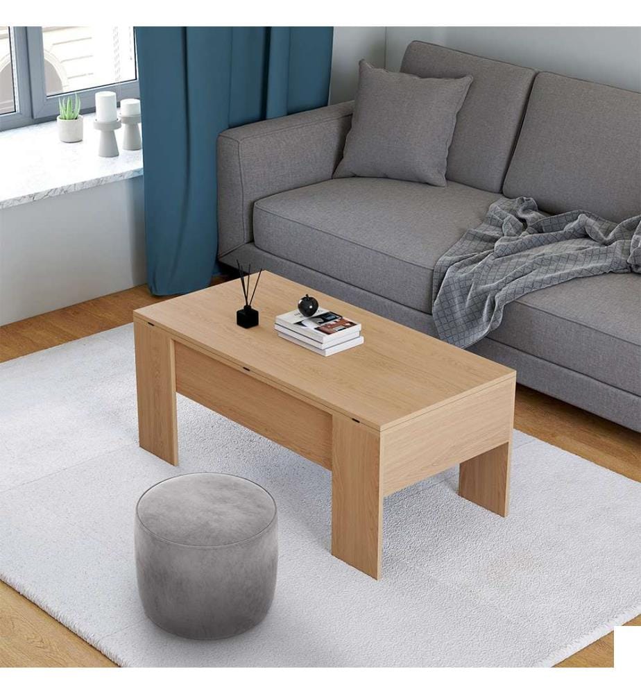 Table basse Albane avec plateau relevable et dépliant