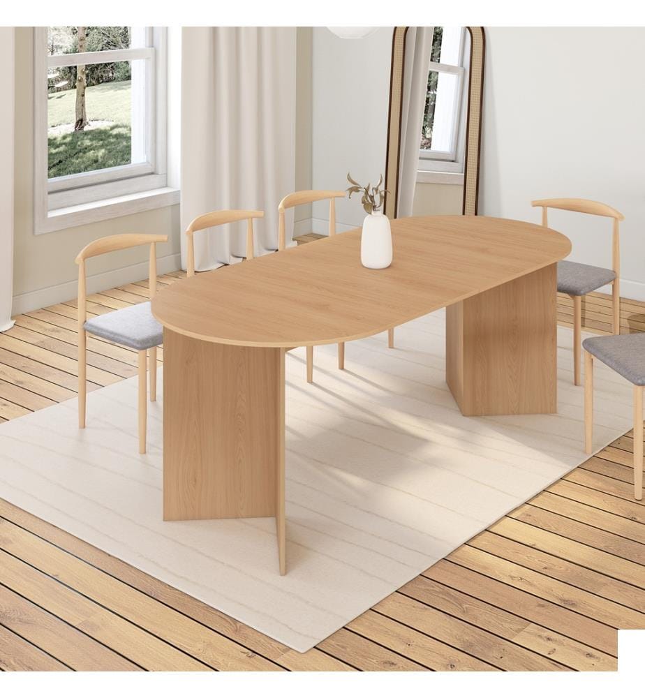 Table à manger extensible Gabin 200-300cm effet hêtre