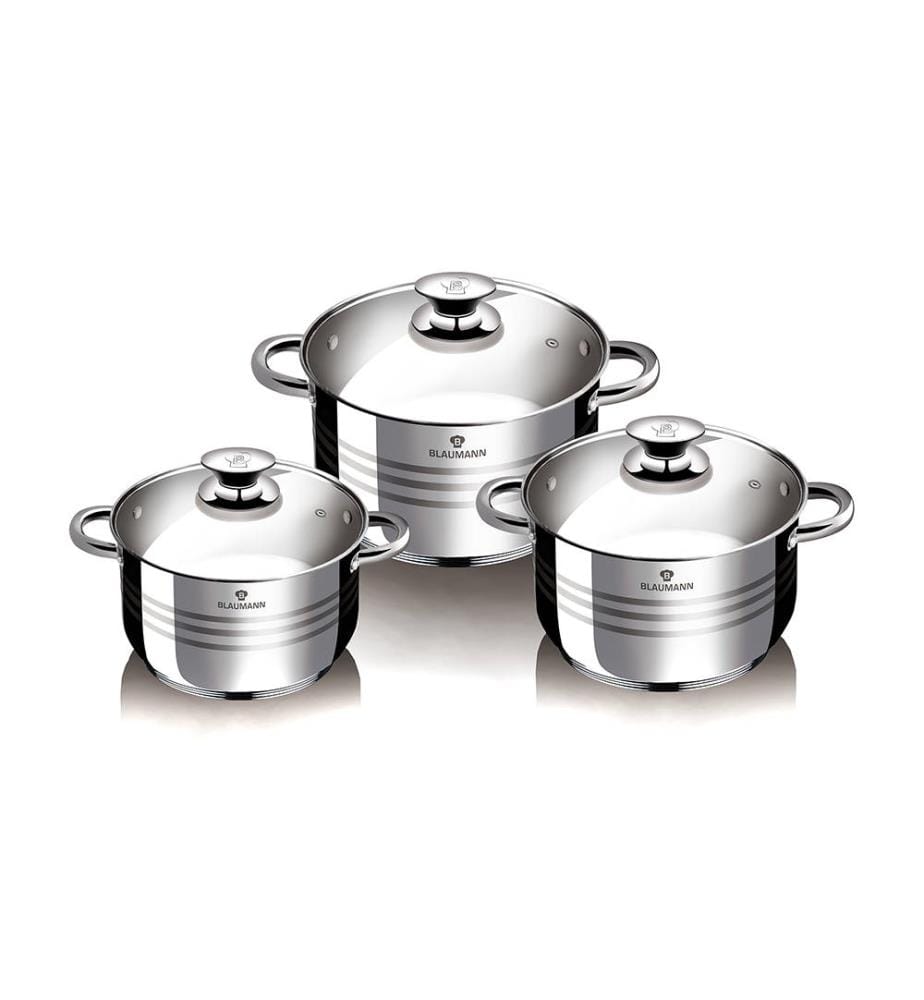 Batterie de Cuisine 6 Pièces Gourmet Line - Argenté