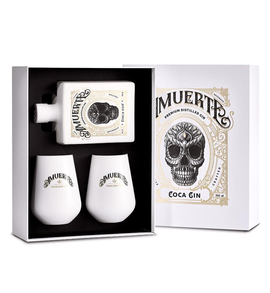 Amuerte Coca Leaf Gin - White Edition + 2 verres - 1 x 70 cl