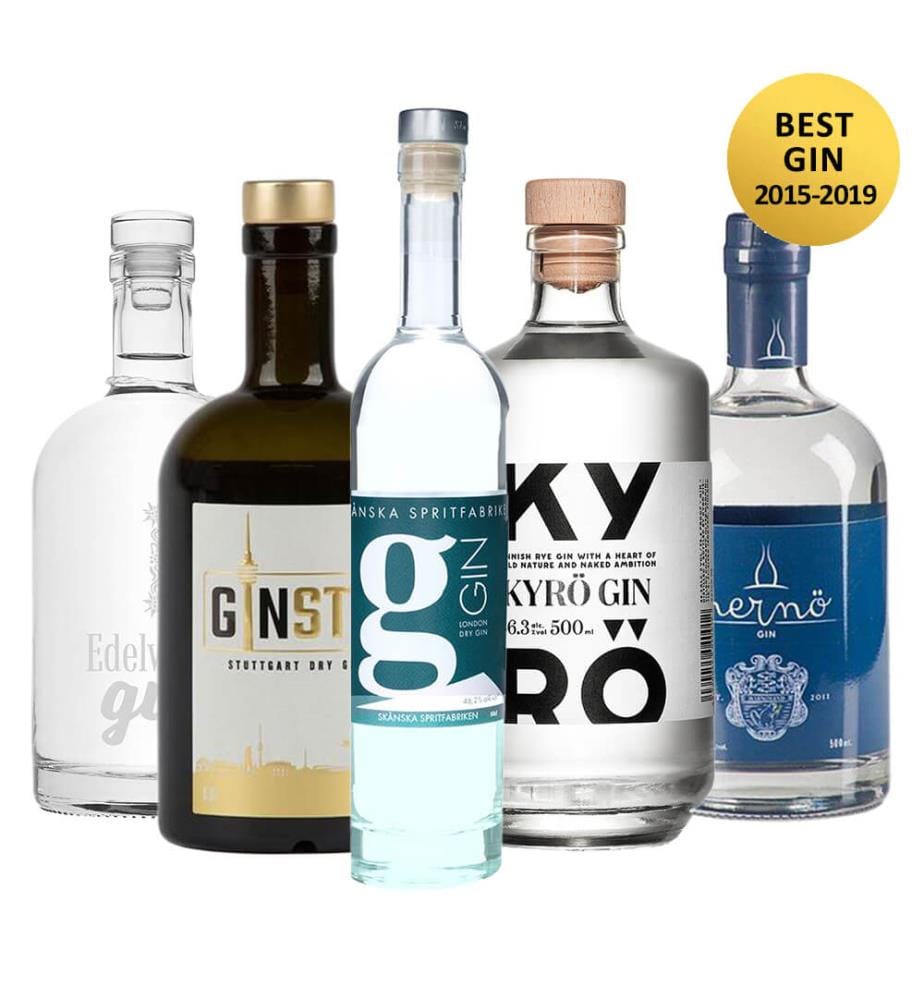 5x The World Best Gins 2015 - 2019 - 50 cl