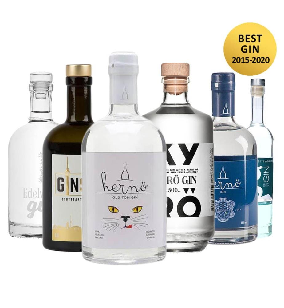 6x The World Best Gins 2015 - 2020 - 50 cl
