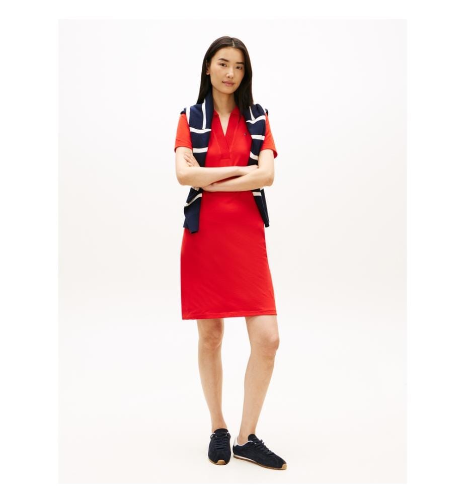 Robe Polo Slim - Rouge