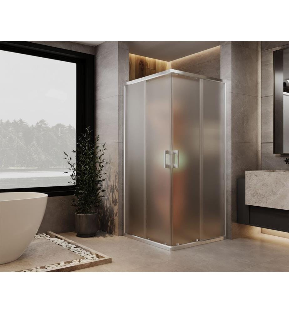Cabine de douche, 100 % verre trempé, gris, transparent, 100 x 189 x 120
