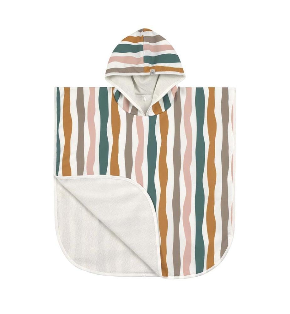 Poncho Baño Waves Pink Nature
