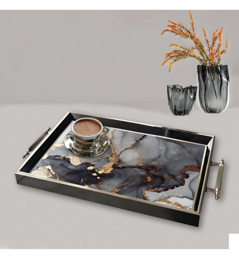 Plateau, 100 % VERRE, Multicolore