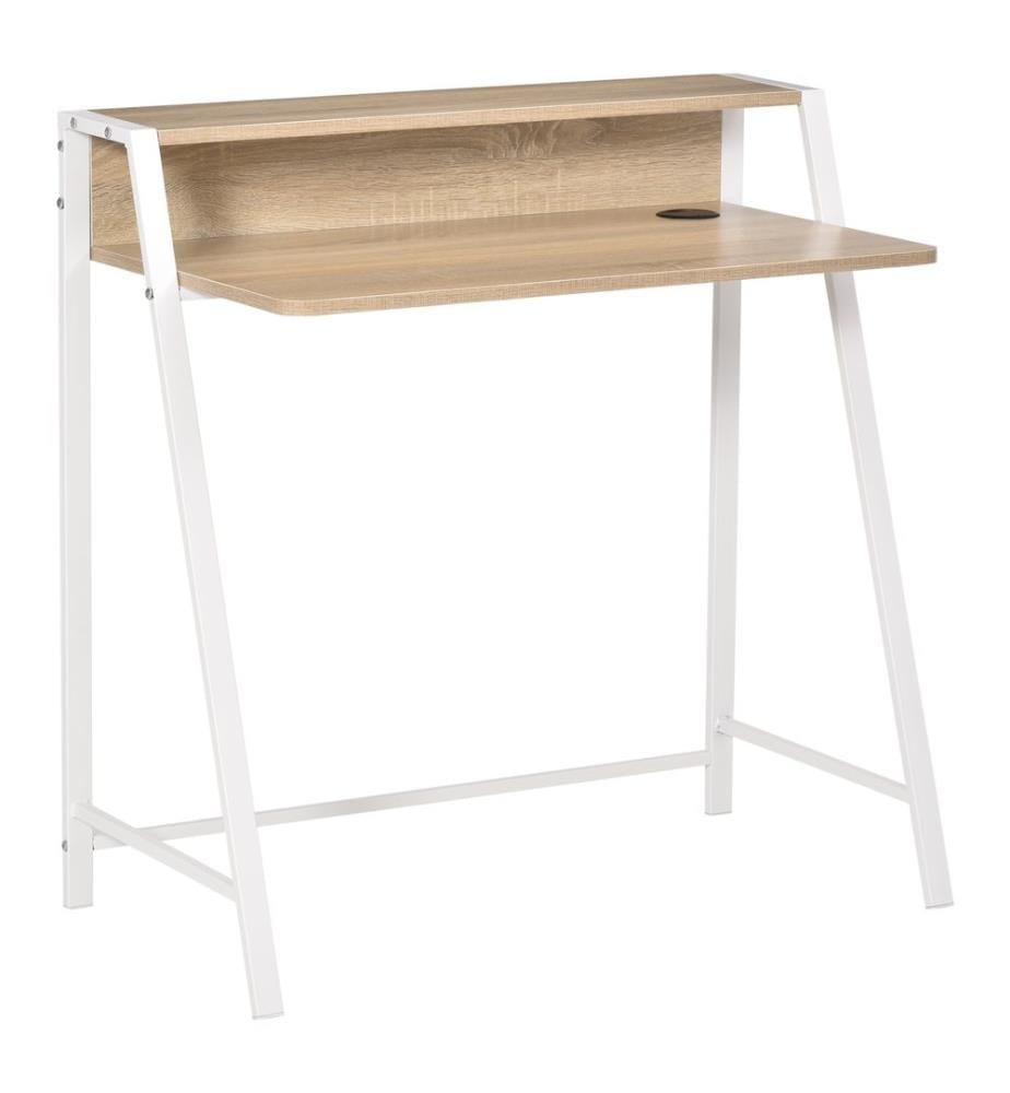 Bureau, table d'ordinateur, table de bureau avec compartiment de rangement 84 x 45 x 85 cm