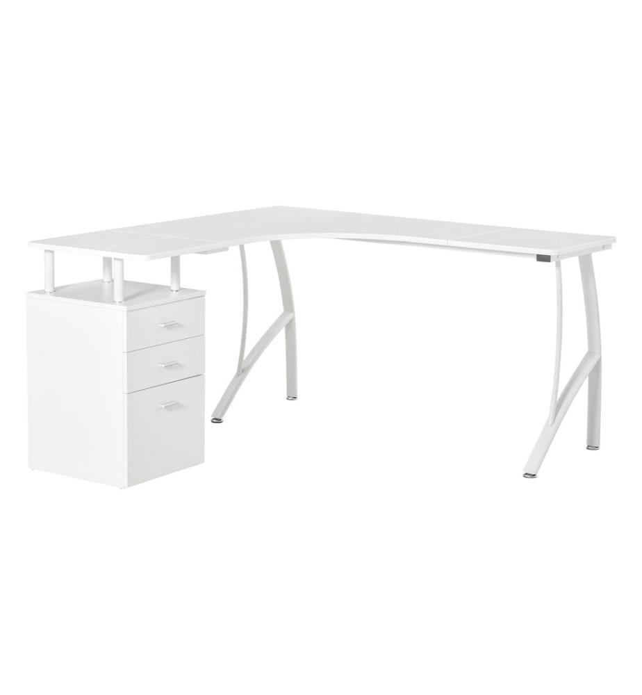 Bureau à tiroirs, bureau d'angle 143,5 x 143,5 x 76 cm