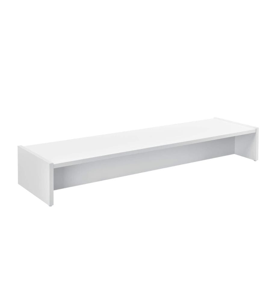 Support d'écran Flensberg 100 x 27 x 15 cm, étagère pour écran, blanc