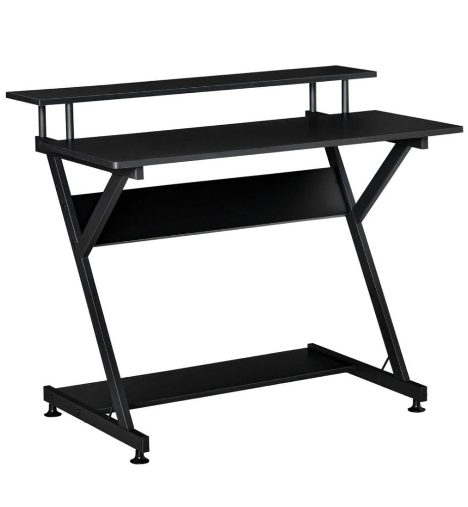Bureau d'ordinateur avec rehausseur d'écran 100 x 60 x 85,5 cm