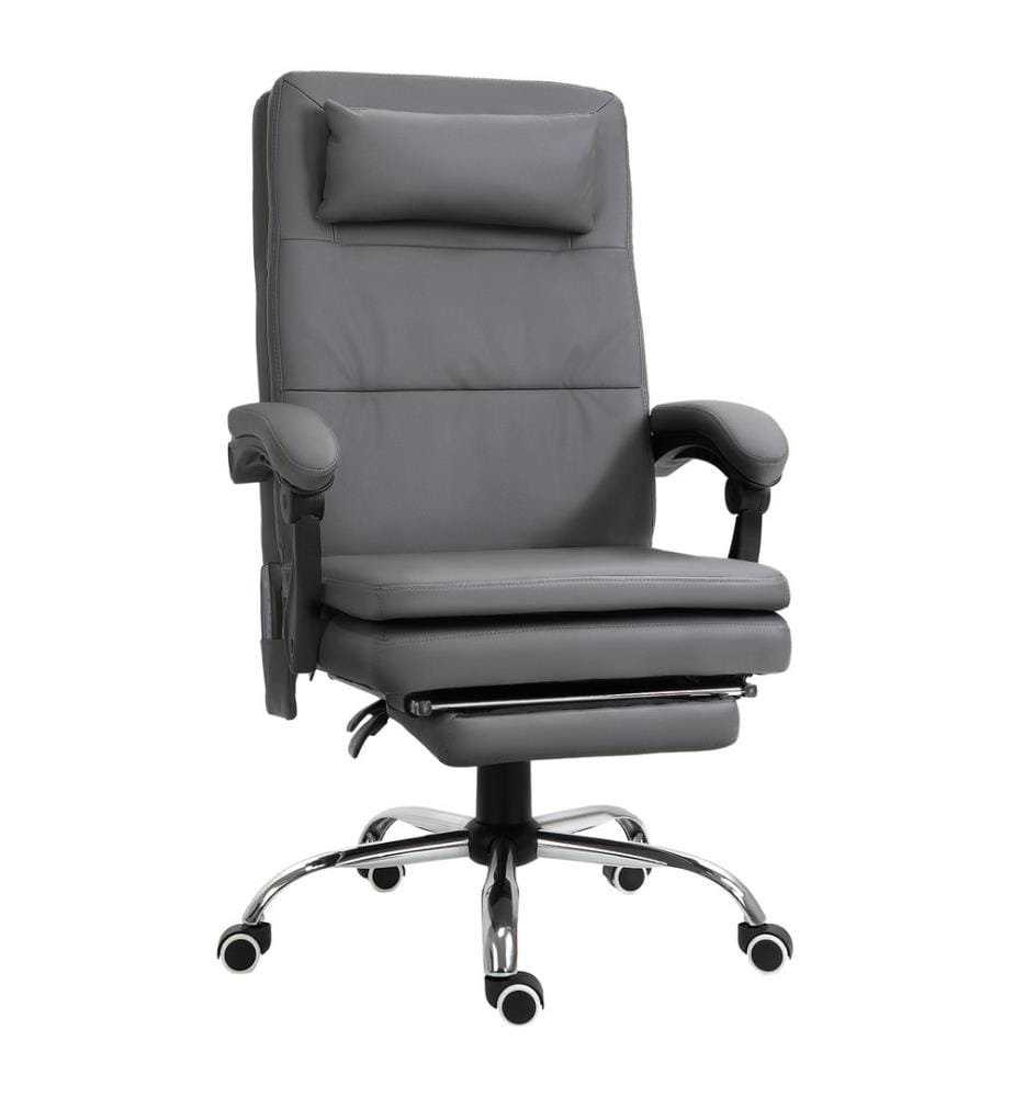 Fauteuil de bureau avec fonction massage, repose-pieds et appui-tête