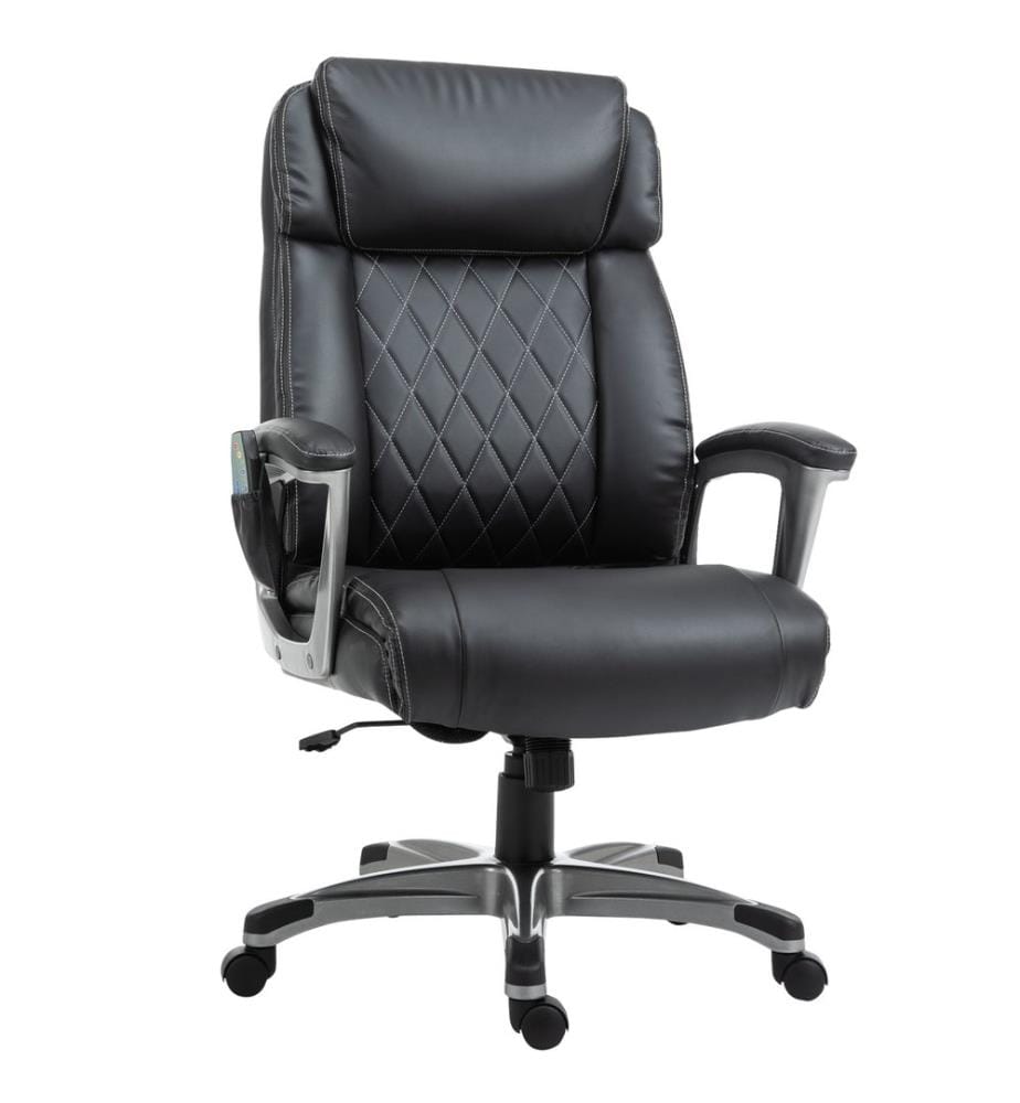 Fauteuil de bureau de massage à 6 points, noir