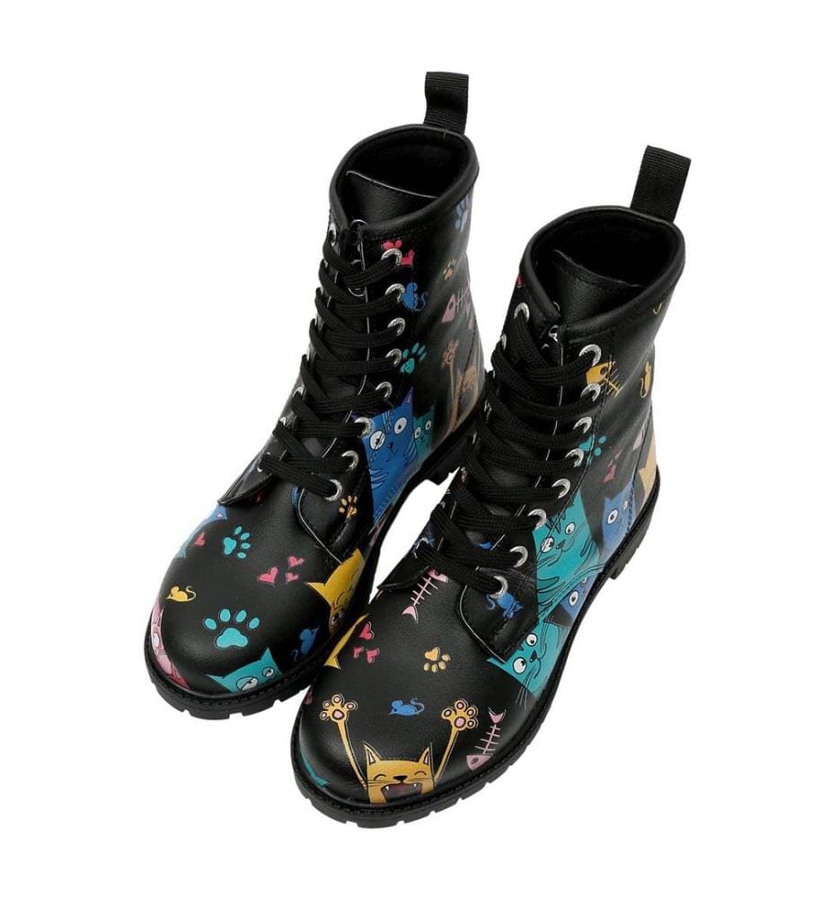 Bottes Longues en Cuir Végétal noir - Cat Lovers Design
