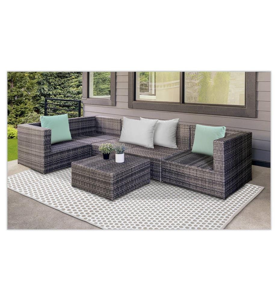 Tapis extérieur rectangulaire Manila 160x240cm - Taupe