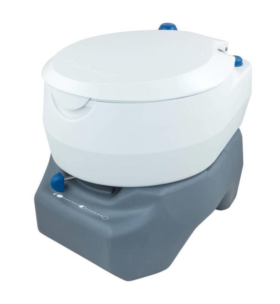WC Chimique Portable 20 L - Transparent et Gris