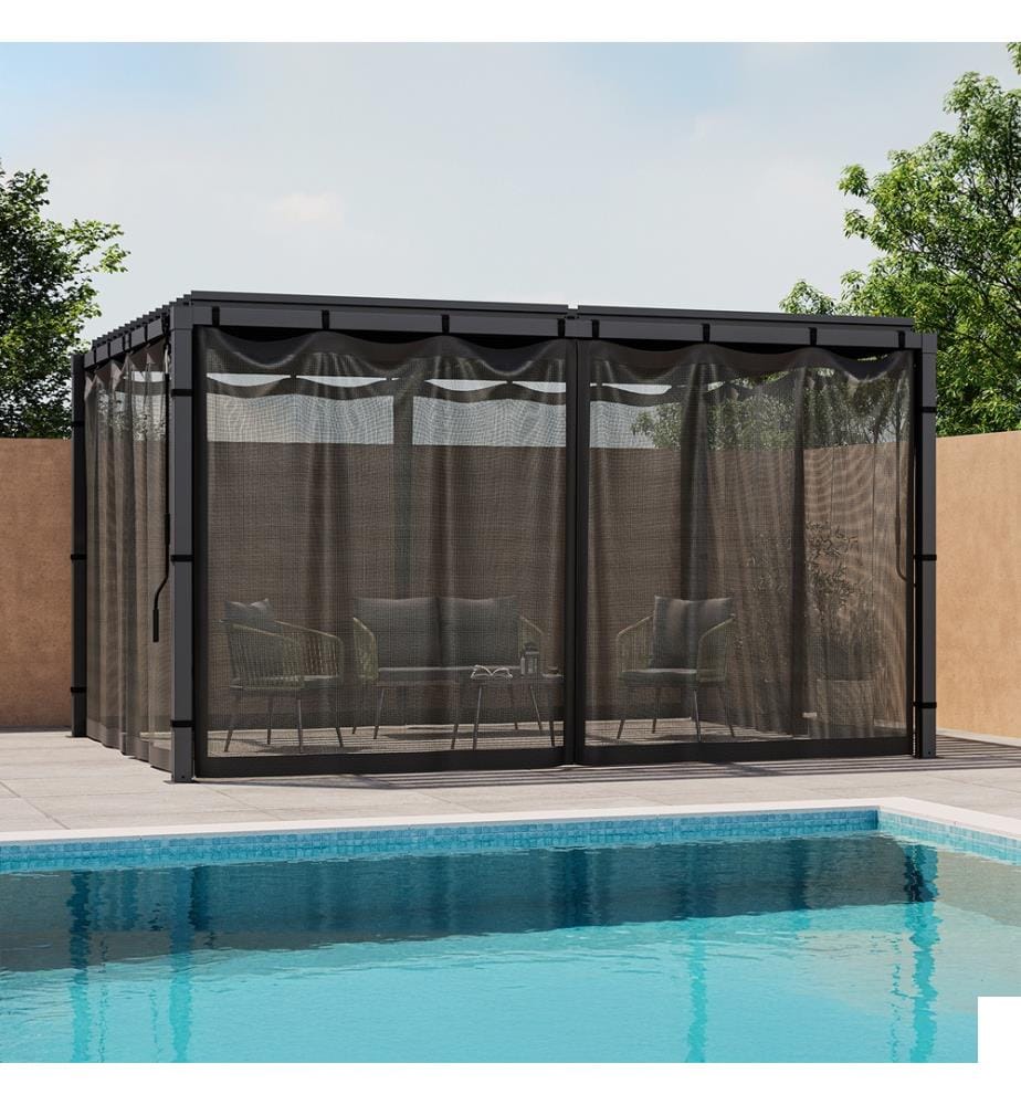 Moustiquaire pour pergola bioclimatique 4x3m