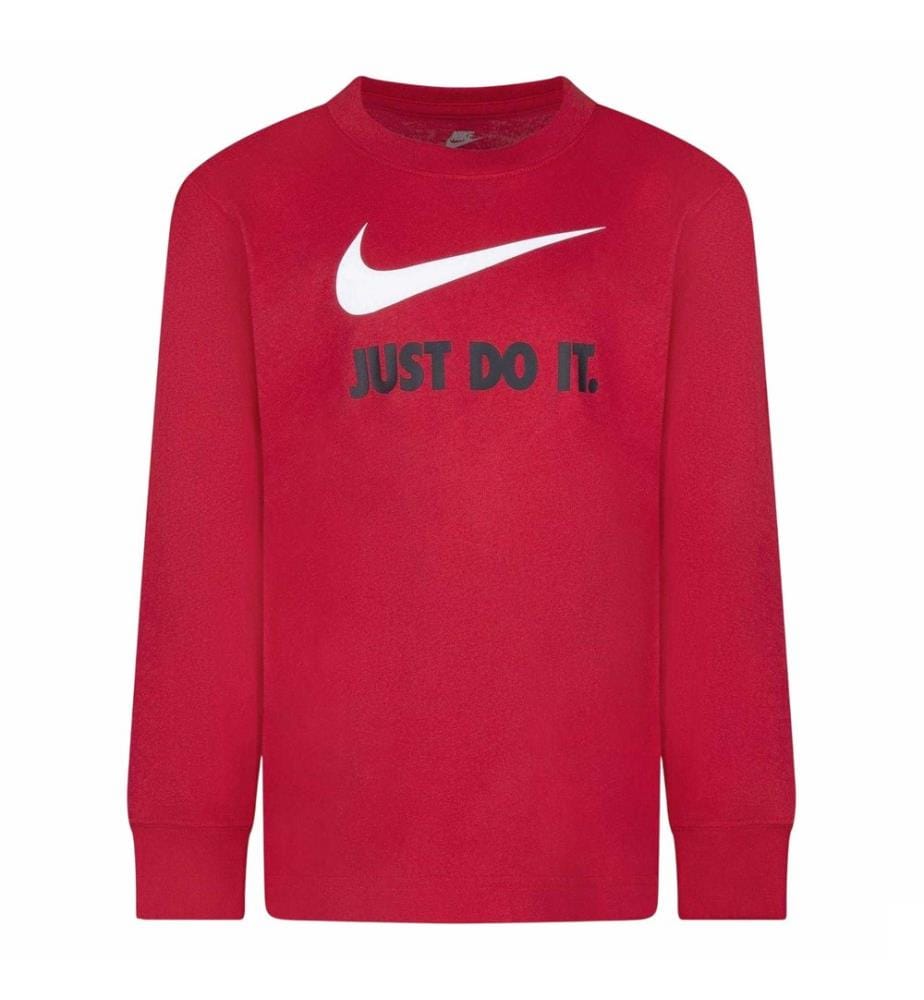 Nike - T-shirt manches longues motif/style Swoosh JUST DO IT - Enfant
