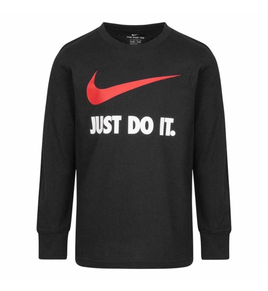 Nike - T-shirt manches longues motif/style Swoosh JUST DO IT - Enfant