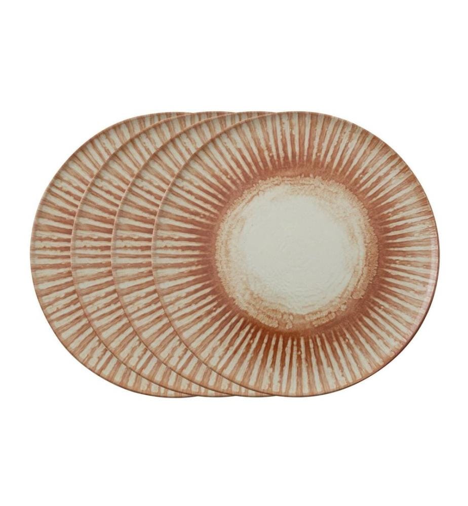 Arthur Krupp Assiette plate Sunlight Red 4 pièces, Rouge