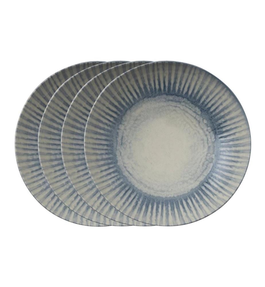 Assiette plate Arthur Krupp Sunlight Blue 4 pièces, Bleu