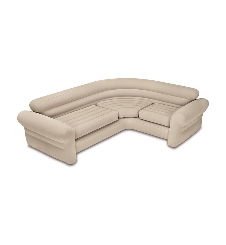 Canapé d'angle gonflable 257 x 203 x 76 cm - Beige