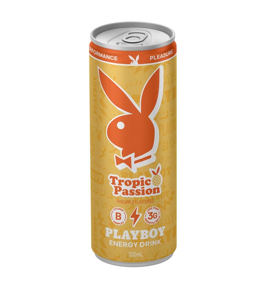 Lot de 12 Playboy Energy Drink Tropic Passion Dose - 330ml