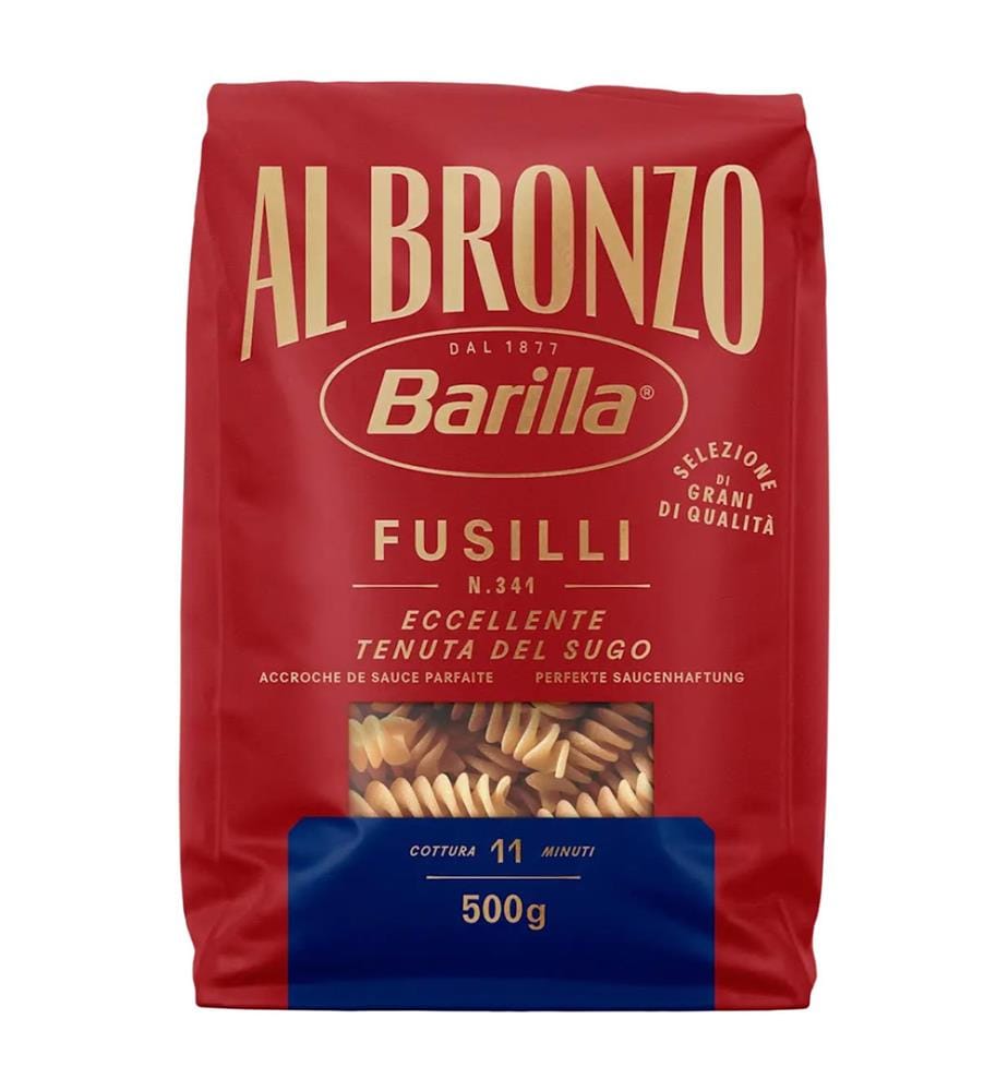 Lot de 18 Barilla Al Bronzo Fusilli - 500g