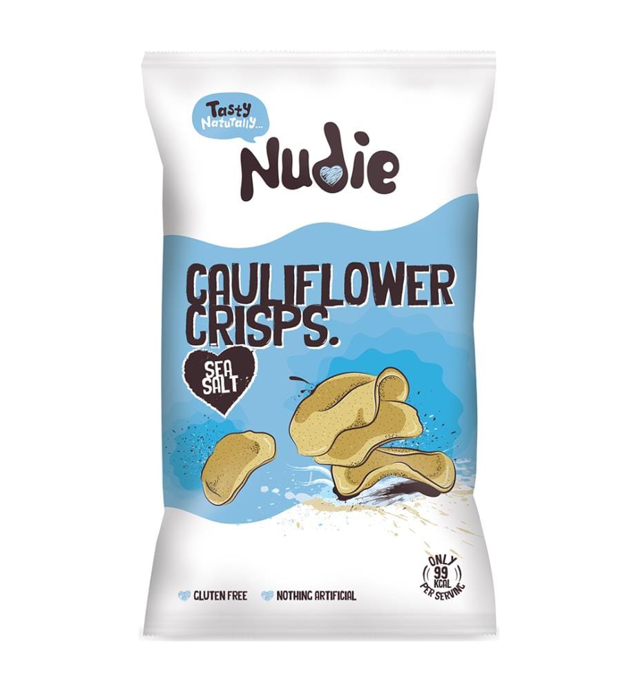 12x Nudie Caulifower Crisps Sea Salt - 80g