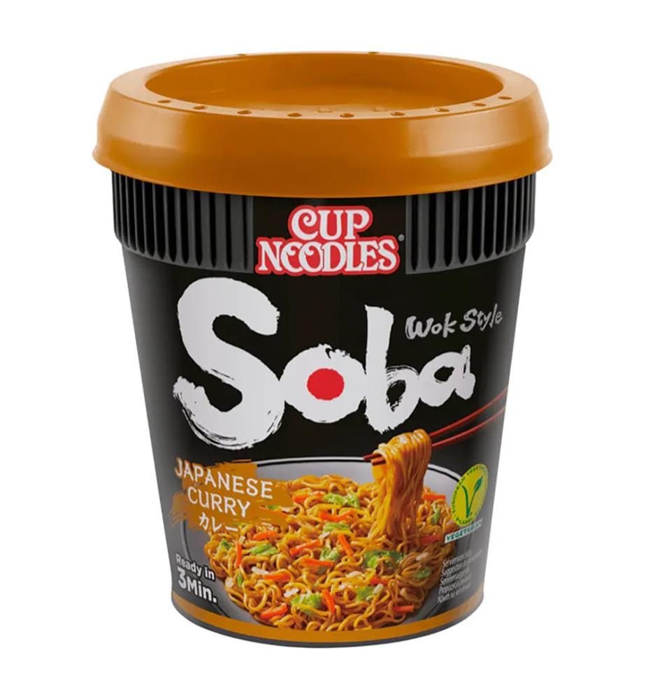 8x Nissin Soba Cup Japanese Curry Vegan - 90g