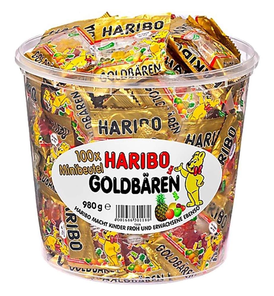100x Haribo Oursons d'or boîte mini sachet - 8g